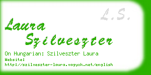 laura szilveszter business card